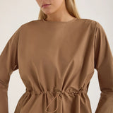 Jac and Jack State Top in Biscuit - close up