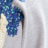 Essentiel Antwerp Jadda Embroidered Sweatshirt in Silver Lining