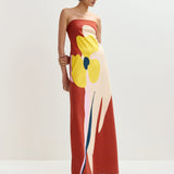 Essentiel Antwerp Jannick Printed Jersey Dress in Faded Plum