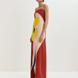 Essentiel Antwerp Jannick Printed Jersey Dress in Faded Plum