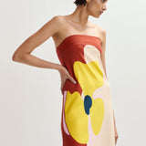Essentiel Antwerp Jannick Printed Jersey Dress in Faded Plum