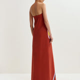 Essentiel Antwerp Jannick Printed Jersey Dress in Faded Plum