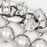 Essentiel Antwerp Jecki Necklace With Rhinestone in Silver Lining