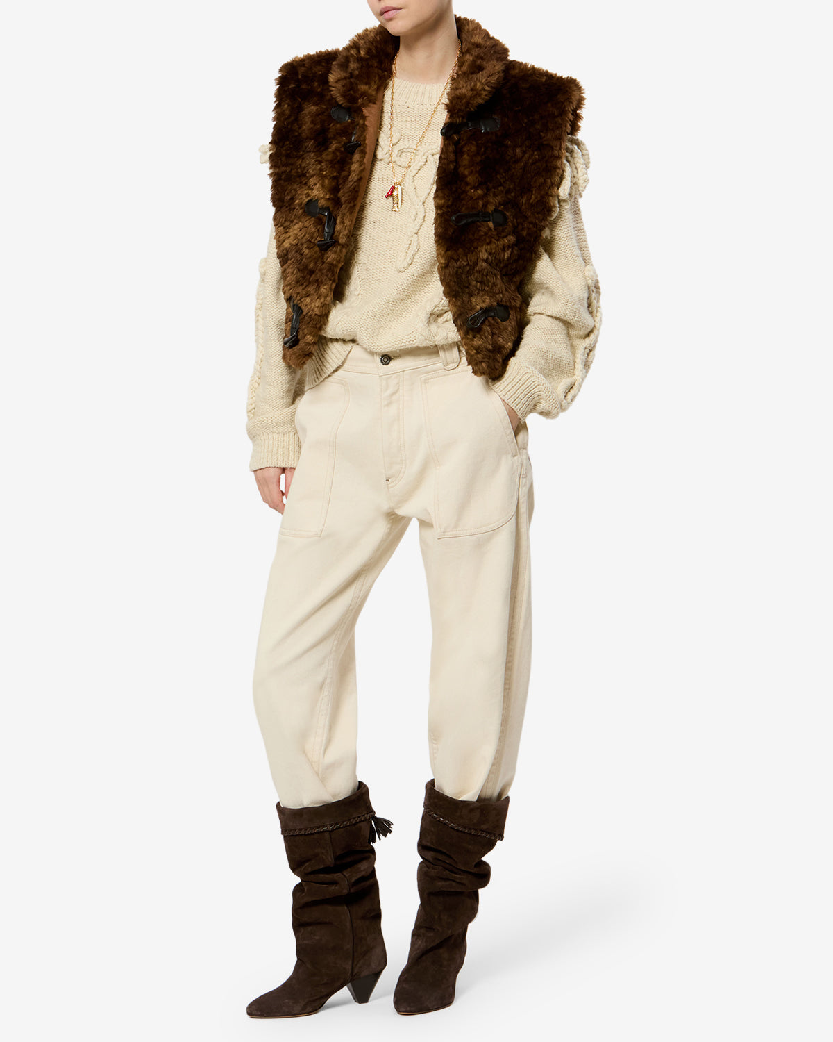 Isabel Marant Jocya Jacket in Brown - side view