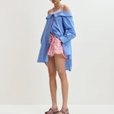 Essentiel Antwerp Jori Embellished Shirt Dress in Off White
