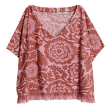 Essentiel Antwerp Jorlando Towel Jersey V Neck Top in Violette