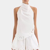 Sir Klara Halter Top in Ivory