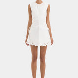 Sir Klara Ruched Mini Dress in Ivory