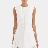 Sir Klara Ruched Mini Dress in Ivory