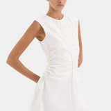 Sir Klara Ruched Mini Dress in Ivory
