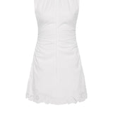 Sir Klara Ruched Mini Dress in Ivory