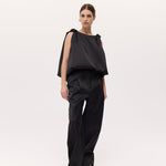 Harris Tapper Knot Top in Black - side view
