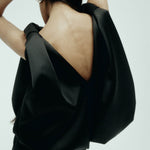 Harris Tapper Knot Top in Black - styled look