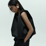Harris Tapper Knot Top in Black - outfit inspiration