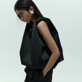 Harris Tapper Knot Top in Black - outfit inspiration