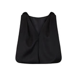 Harris Tapper Knot Top in Black - close up