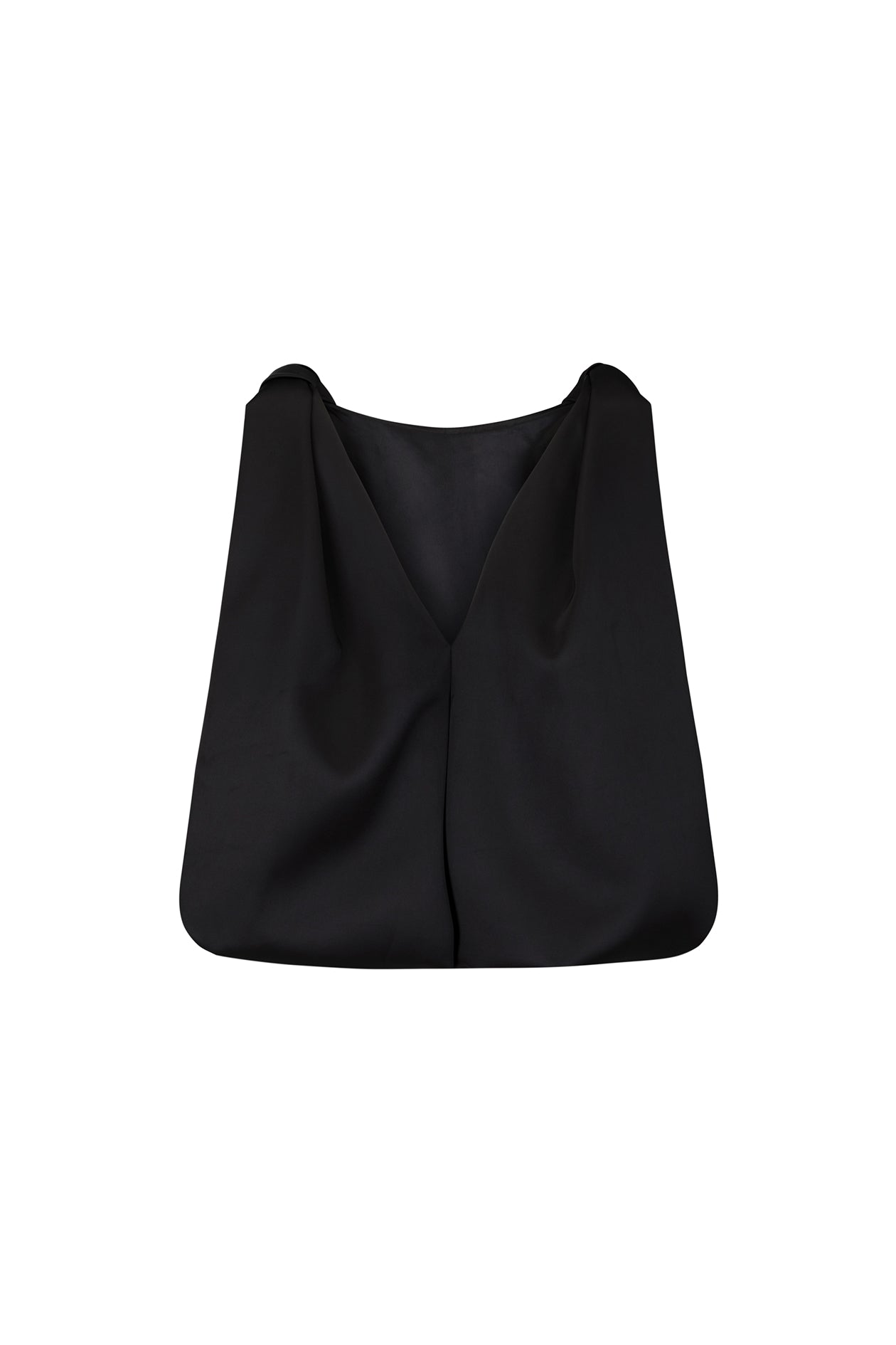 Harris Tapper Knot Top in Black - close up