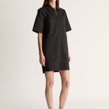 Lee Mathews Drill Mini Dress in Black