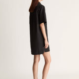 Lee Mathews Drill Mini Dress in Black