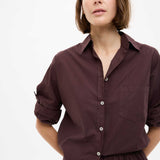 LMND Chiara Long Sleeve Shirt in Chocolate
