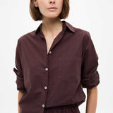 LMND Chiara Long Sleeve Shirt in Chocolate