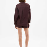 LMND Chiara Long Sleeve Shirt in Chocolate