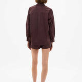 LMND Chiara Long Sleeve Shirt in Chocolate