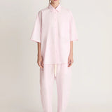 Lee Mathews Poplin Short Sleeve Shirt in Musk