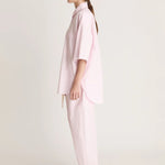 Lee Mathews Poplin Short Sleeve Shirt in Musk