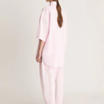 Lee Mathews Poplin Short Sleeve Shirt in Musk