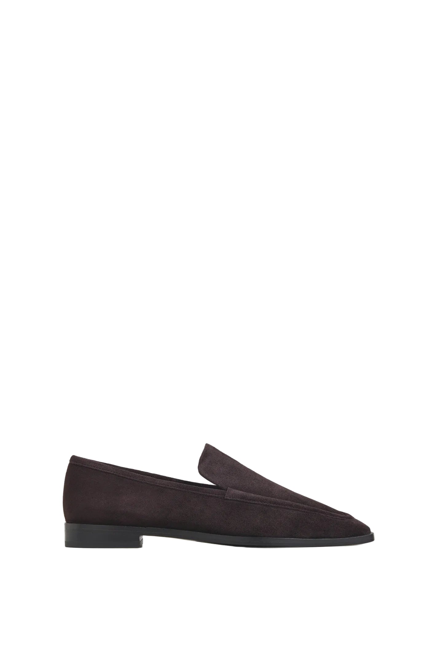 A Emery Lane Loafer in Black Berry Suede