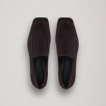A Emery Lane Loafer in Black Berry Suede