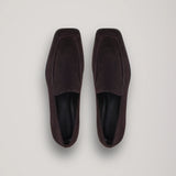 A Emery Lane Loafer in Black Berry Suede