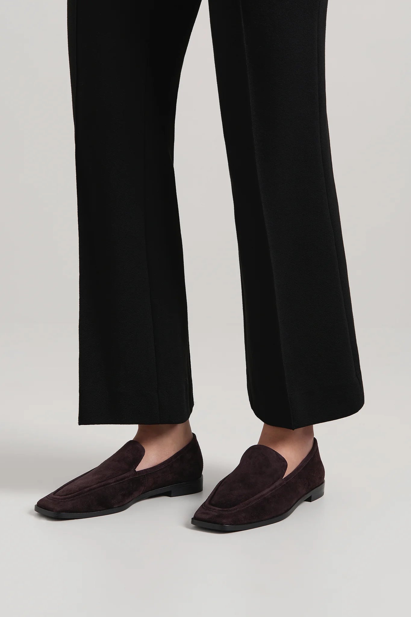 A Emery Lane Loafer in Black Berry Suede