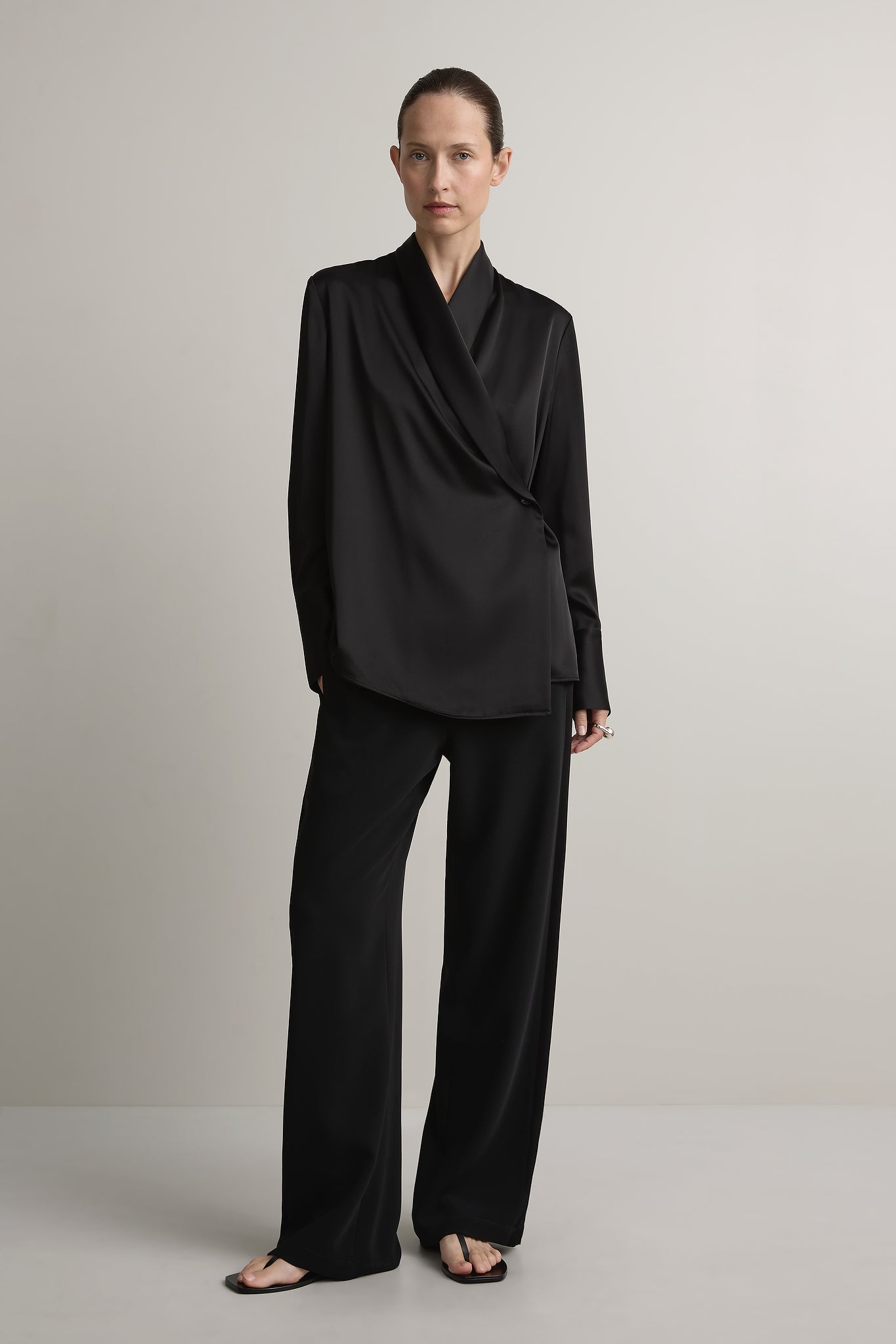 A Emery Lea Shirt in Black - side view