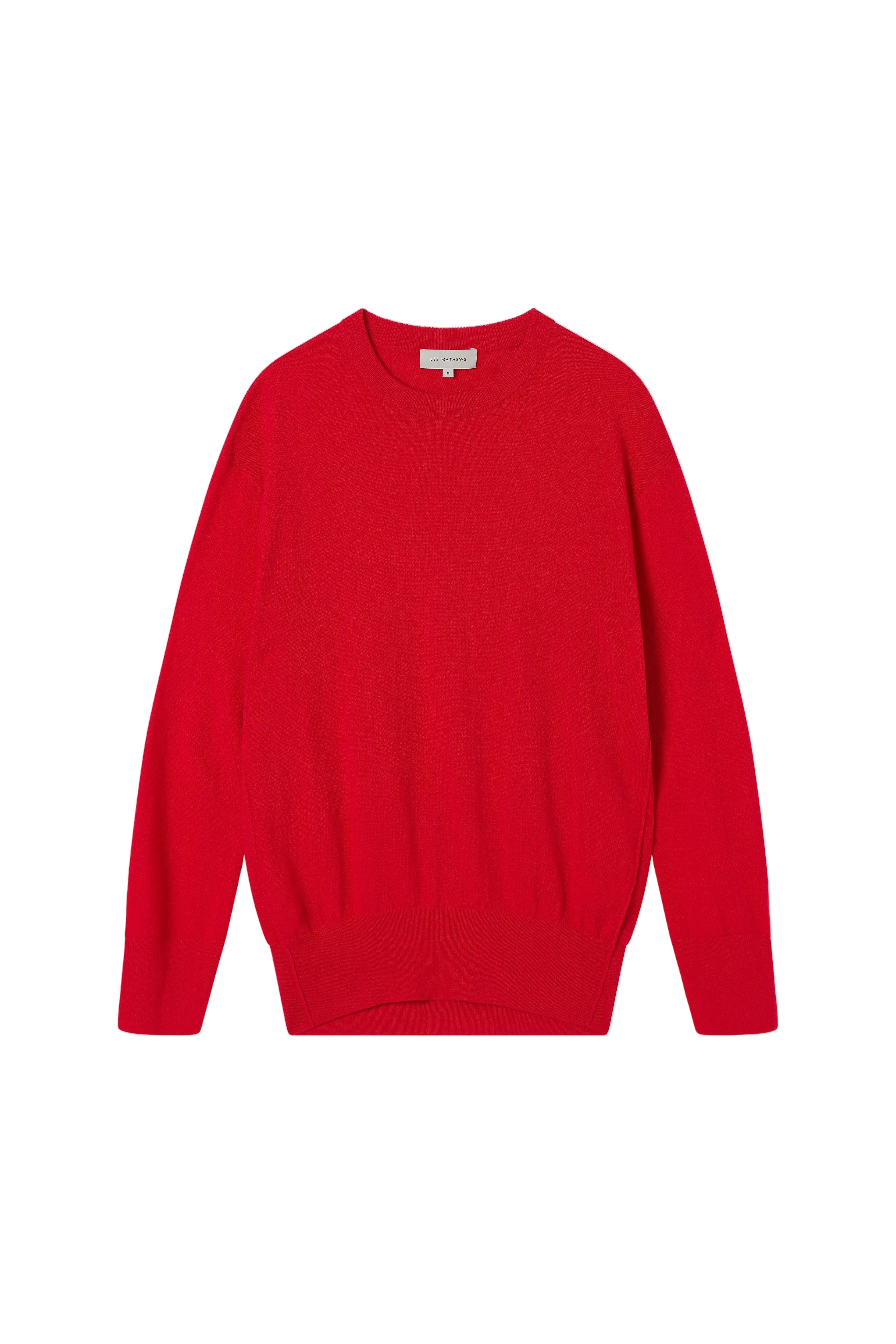 Lee Mathews Cashmere Crewneck in Carmine
