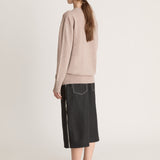 Lee Mathews Cashmere Crewneck in Chestnut