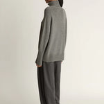 Lee Mathews Cashmere Turtleneck in in Dark Grey