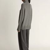 Lee Mathews Cashmere Turtleneck in in Dark Grey