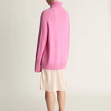 Lee Mathews Cashmere Turtleneck in Bubblegum