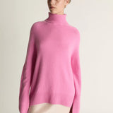 Lee Mathews Cashmere Turtleneck in Bubblegum