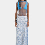 Sir Leif Maxi Dress in Sea Blue