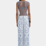Sir Leif Maxi Dress in Sea Blue