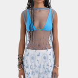 Sir Leif Maxi Dress in Sea Blue
