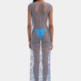 Sir Leif Maxi Dress in Sea Blue