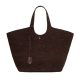Anine Bing Lili Tote Raphia in Dark Brown