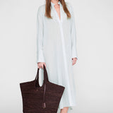 Anine Bing Lili Tote Raphia in Dark Brown