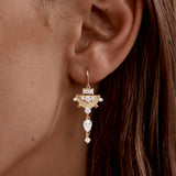 By Charlotte Lotus Rain Thread Earrings in 18k Gold Vermeil