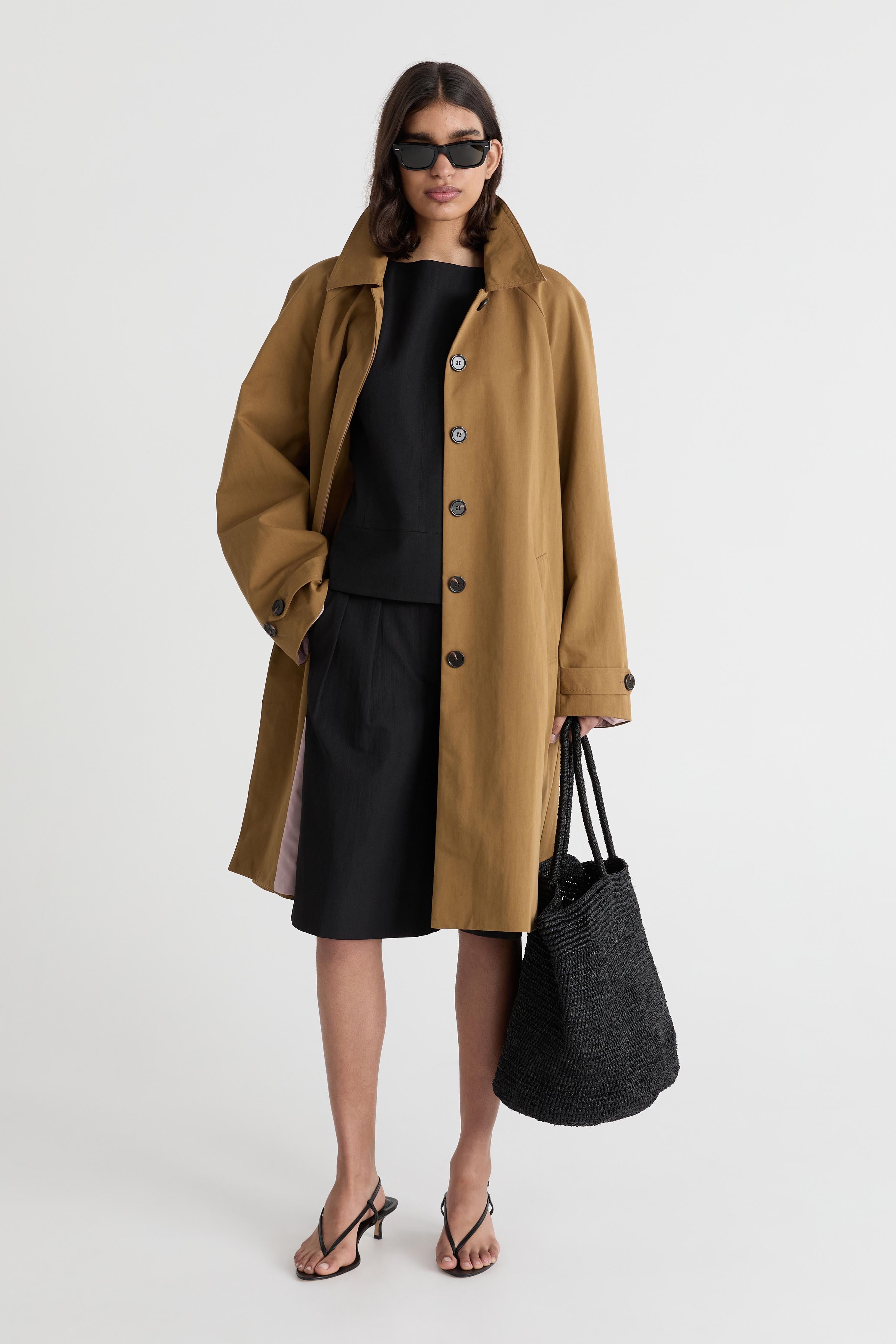 Friends With Frank The Lou Coat in Camel - side view