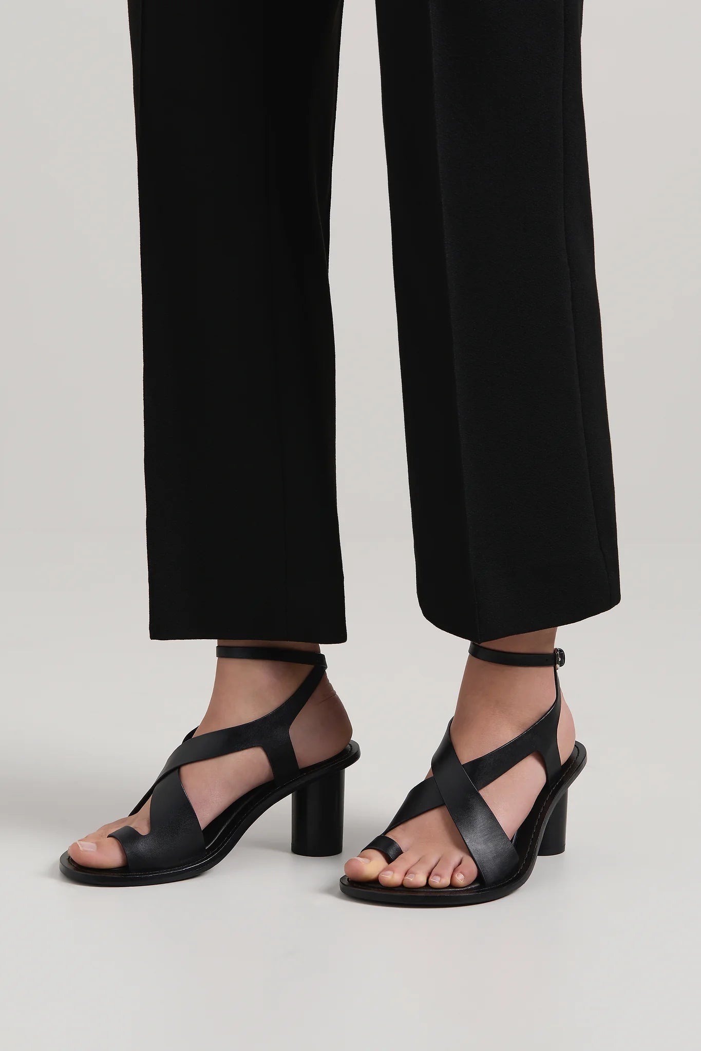 A Emery Lulu Heeled Sandal in Black